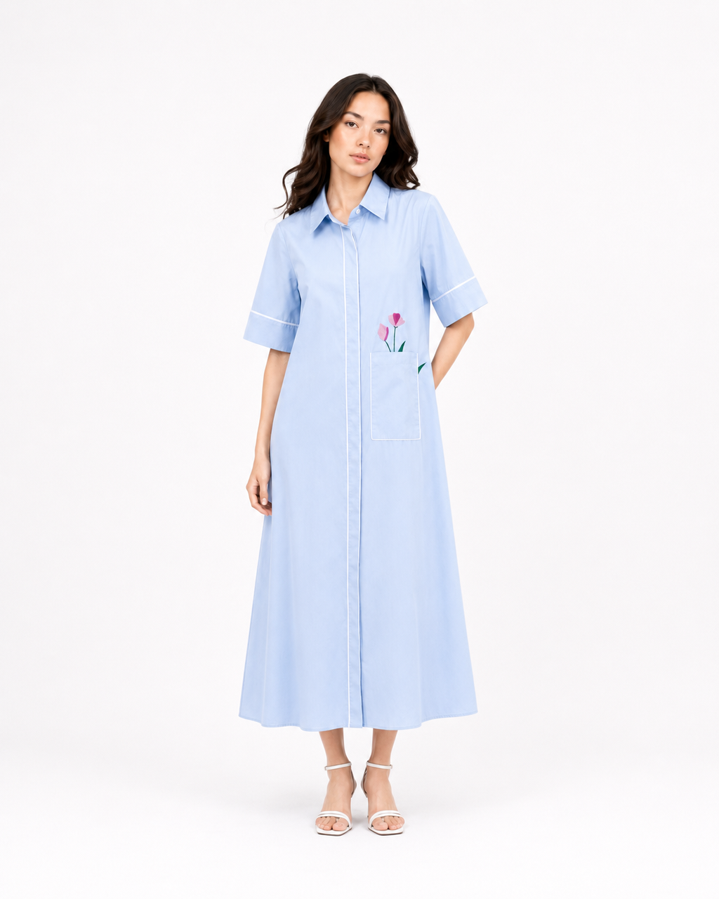Bleu Lily Shirt Dress