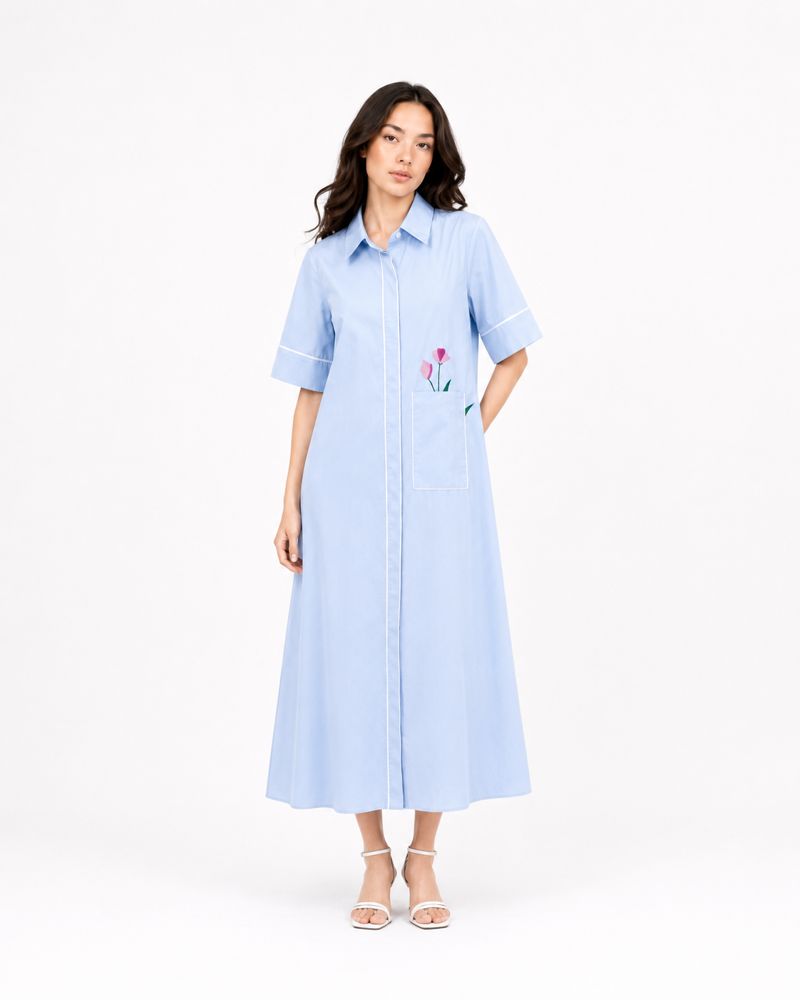 Bleu Lily Shirt Dress