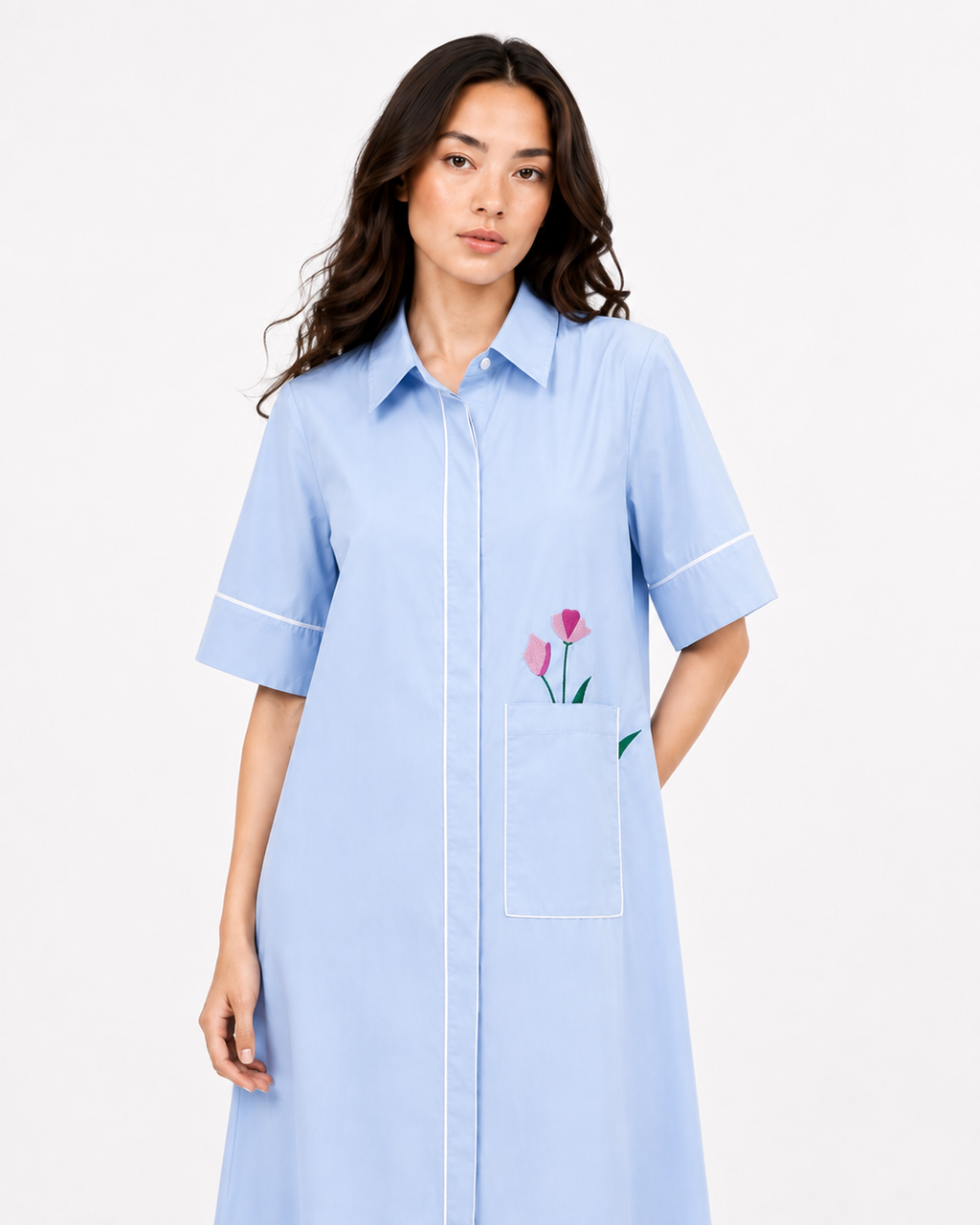 Bleu Lily Shirt Dress