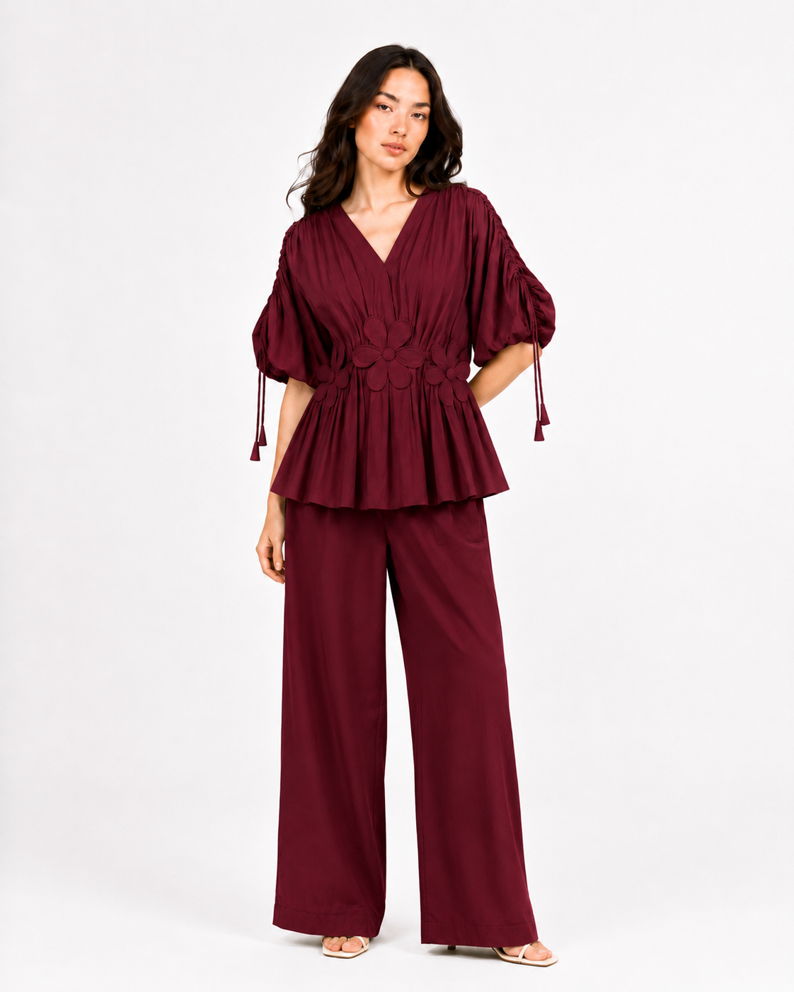 Wine Fleur Co-ord Set