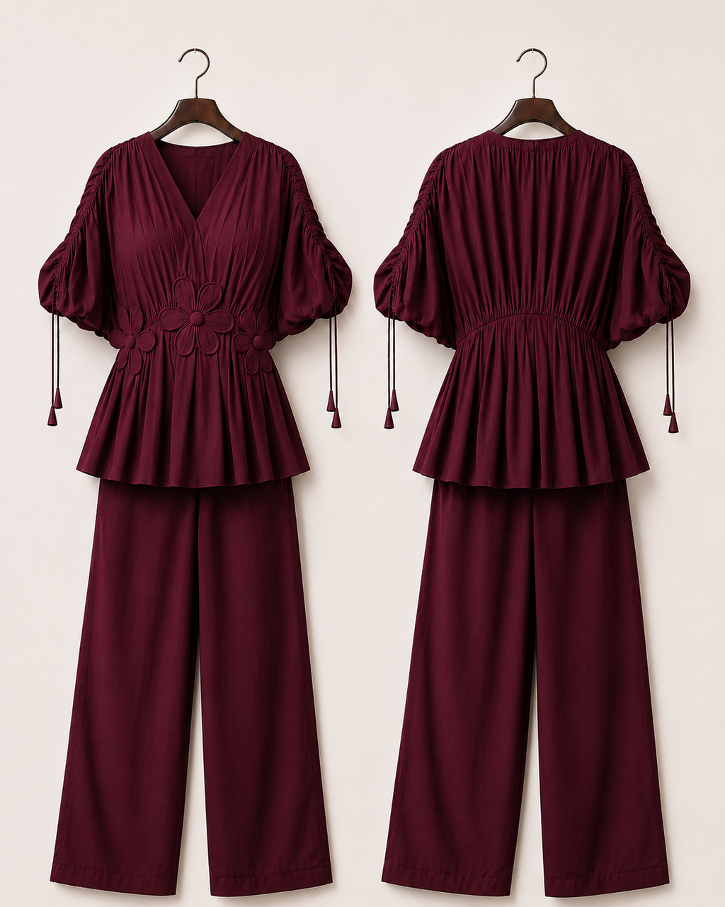 Wine Fleur Co-ord Set