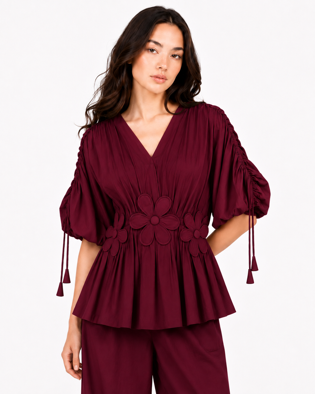 Wine Fleur Co-ord Set
